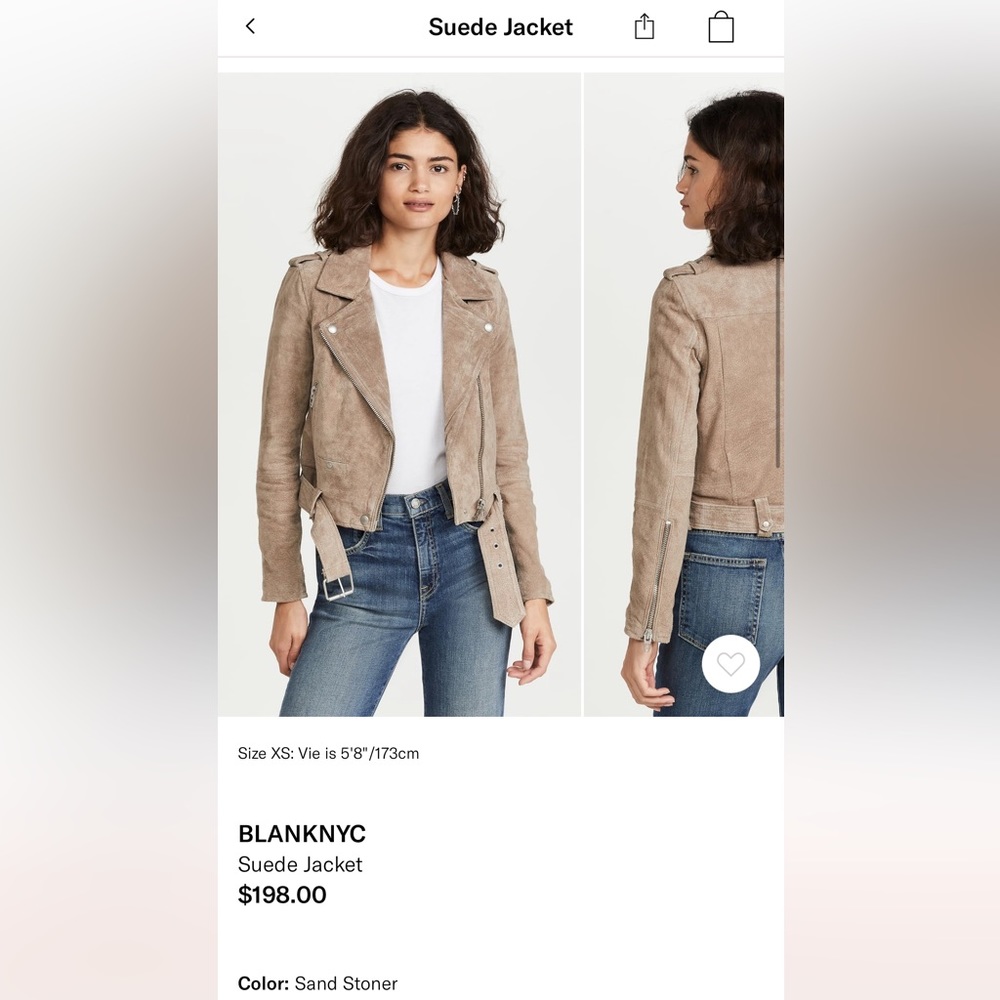 Blank NYC suede jacket size small